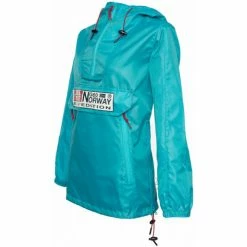 Geographical Norway Veste - parka - coupe-vent sport Choupa - capuche Vestes Couleur Turquoise -Geographical Norway Soldes 21563759 500 C