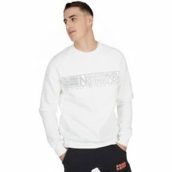 Geographical Norway Sweat sport Gantoine - uni - logo floqué Sweats & Polaires Couleur Blanc -Geographical Norway Soldes 21563769 500 C