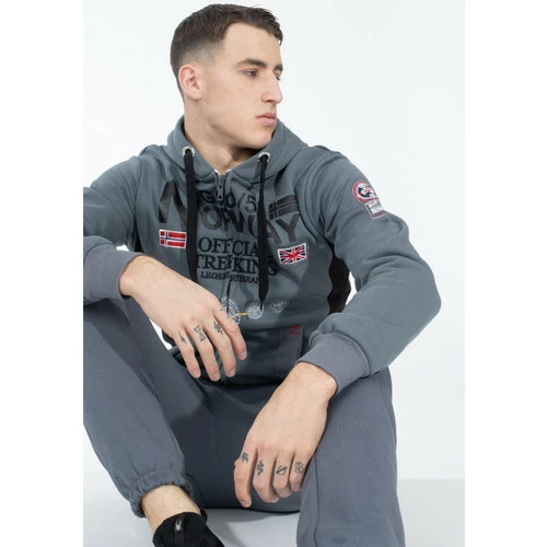 Geographical Norway Sweat sport Gafont - imprimé - capuche Sweats & Polaires Couleur Gris foncé 6 Geographical Norway Sweat sport Gafont - imprimé - capuche Sweats & Polaires Couleur Gris foncé – Image 4