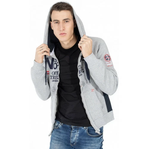Geographical Norway Sweat sport Gafont - imprimé - capuche Sweats & Polaires Couleur Gris clair 4 Geographical Norway Sweat sport Gafont - imprimé - capuche Sweats & Polaires Couleur Gris clair – Image 2