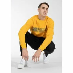 Geographical Norway Sweat sport Gantoine - uni - logo floqué Sweats & Polaires Couleur Jaune foncé -Geographical Norway Soldes 21563793 500 B
