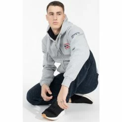 Geographical Norway Sweat sport Glacier - logo - capuche Sweats & Polaires Couleur Gris clair -Geographical Norway Soldes 21563798 500 D