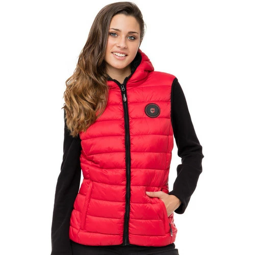 Geographical Norway Doudoune sans manches Venus - matelassé - logo - capuche Manteaux Couleur Rouge 3 Geographical Norway Doudoune sans manches Venus - matelassé - logo - capuche Manteaux Couleur Rouge