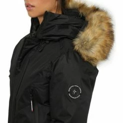 Geographical Norway Anorak Driverla - capuche avec bord façon fourrure Manteaux Couleur Noir -Geographical Norway Soldes 21566181 500 F