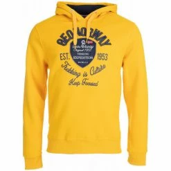 Geographical Norway Sweat sport Garlon - logo brodé - capuche - 100% coton Sweats & Polaires Couleur Jaune foncé