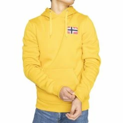 Geographical Norway Sweat sport Fonda - logo - capuche Sweats & Polaires Couleur Jaune foncé