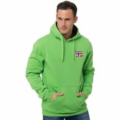 Geographical Norway Sweat sport Fonda - logo - capuche Sweats & Polaires Couleur Vert
