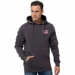 Geographical Norway Sweat sport Fondant - logo - capuche Sweats & Polaires Couleur Gris foncé