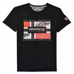 Geographical Norway JEOLOGIC BOY T-shirts & Polos Couleur Noir