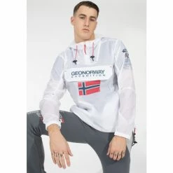 Geographical Norway Coupe-vent Brest - capuche Vestes Couleur Blanc -Geographical Norway Soldes 21636125 500 D