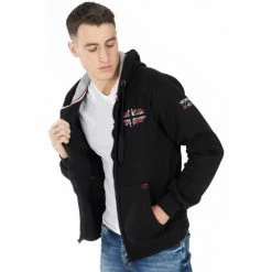 Geographical Norway Sweat sport Glacier - logo - capuche Sweats & Polaires Couleur Noir -Geographical Norway Soldes 21636139 500 C