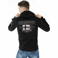 Geographical Norway Sweat sport Glacier - logo - capuche Sweats & Polaires Couleur Noir -Geographical Norway Soldes 21636139 500 E