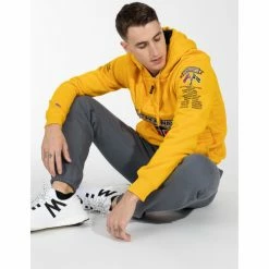 Geographical Norway Sweat Gymclass - motif brodé Sweats & Polaires Couleur Jaune foncé -Geographical Norway Soldes 21652381 500 E