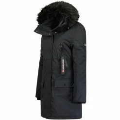 Geographical Norway Parka Femme Corta Manteaux Couleur Noir -Geographical Norway Soldes 21739891 500 B