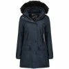 Geographical Norway Parka Femme Corta Manteaux Couleur Bleu