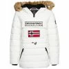 Geographical Norway Anorak Boonshine - logo - capuche Manteaux Couleur Blanc 1 Geographical Norway Anorak Boonshine - logo - capuche Manteaux Couleur Blanc -Geographical Norway Soldes 21756420 500 A