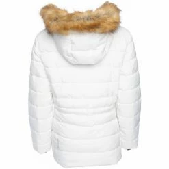 Geographical Norway Anorak Boonshine - logo - capuche Manteaux Couleur Blanc -Geographical Norway Soldes 21756420 500 D