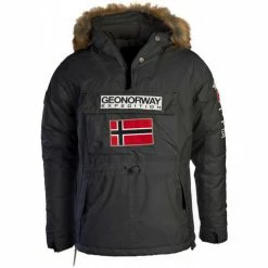 Geographical Norway Doudoune Build - fourrure synthétique Manteaux Couleur Gris foncé