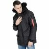 Geographical Norway Veste Dagobert - capuche avec bord façon fourrure Manteaux Couleur Noir