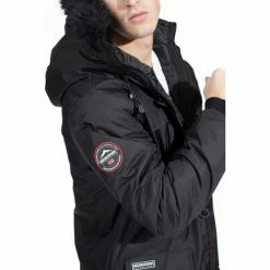 Geographical Norway Veste Dagobert - capuche avec bord façon fourrure Manteaux Couleur Noir -Geographical Norway Soldes 21793518 500 D