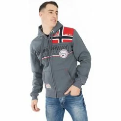Geographical Norway Sweat Faponi - logo Sweats & Polaires Couleur Gris foncé