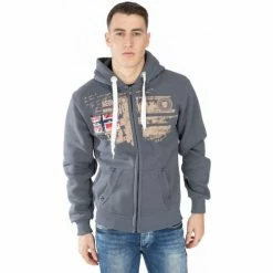 Geographical Norway Sweat Fohnson - logo Sweats & Polaires Couleur Gris foncé