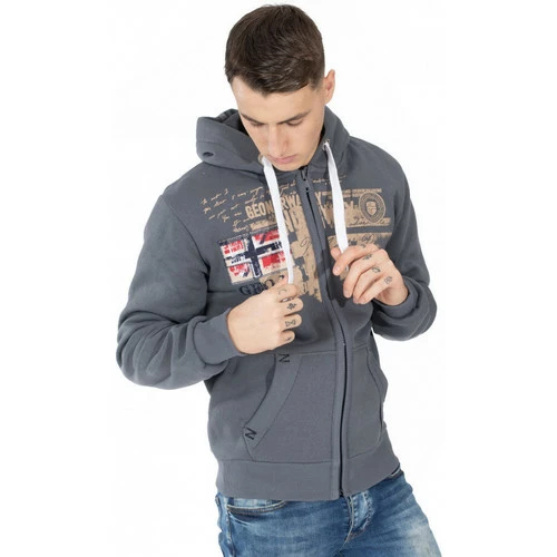 Geographical Norway Sweat Fohnson - logo Sweats & Polaires Couleur Gris foncé 4 Geographical Norway Sweat Fohnson - logo Sweats & Polaires Couleur Gris foncé – Image 2