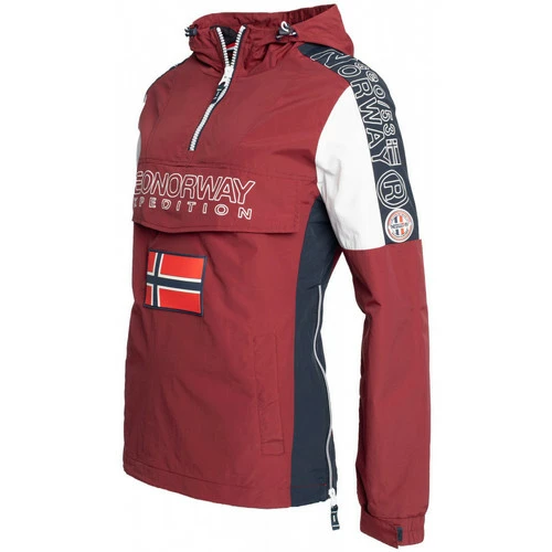 Geographical Norway Parka Astina - logo - capuche avec liens de serrage et stopper Manteaux Couleur Bordeau 4 Geographical Norway Parka Astina - logo - capuche avec liens de serrage et stopper Manteaux Couleur Bordeau – Image 2