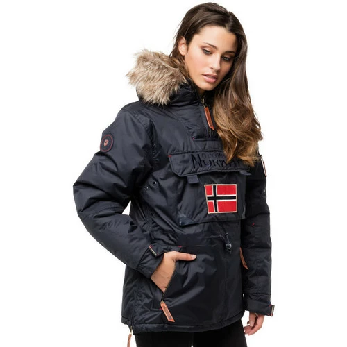 Geographical Norway Anorak Aubergine Manteaux Couleur Bleu marine 4 Geographical Norway Anorak Aubergine Manteaux Couleur Bleu marine – Image 2