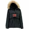 Geographical Norway Anorak Bantouna - capuche avec bord façon fourrure Manteaux Couleur Bleu marine -Geographical Norway Soldes 21799309 500 A