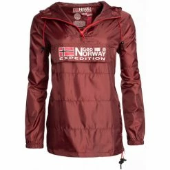 Geographical Norway Veste - parka - coupe-vent sport Boogee - résille - capuche Vestes Couleur Bordeau