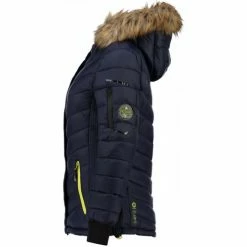 Geographical Norway Caban Camille - capuche avec bord façon fourrure Manteaux Couleur Bleu marine -Geographical Norway Soldes 21799345 500 C