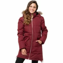 Geographical Norway Parka Canelle - capuche Manteaux Couleur Bordeau