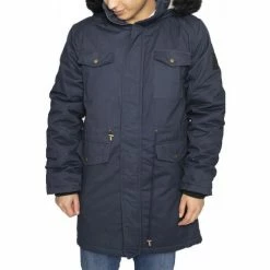 Geographical Norway Doudoune Celeste - 100% coton Manteaux Couleur Bleu marine