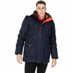 Geographical Norway Ensemble COACH Manteaux Couleur Bleu marine