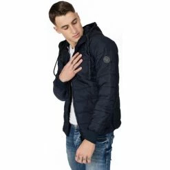 Geographical Norway Doudoune Compah - capuche Manteaux Couleur Bleu marine -Geographical Norway Soldes 21799365 500 D