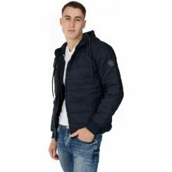 Geographical Norway Doudoune Compah - capuche Manteaux Couleur Bleu marine -Geographical Norway Soldes 21799365 500 E