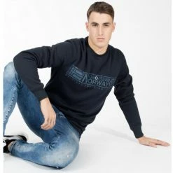 Geographical Norway Sweat sport Gantoine - uni - logo floqué Sweats & Polaires Couleur Bleu marine -Geographical Norway Soldes 21799393 500 C
