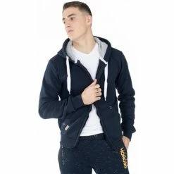 Geographical Norway Sweat sport Garillon - imprimé ton sur ton - capuche Sweats & Polaires Couleur Bleu marine -Geographical Norway Soldes 21799394 500 B