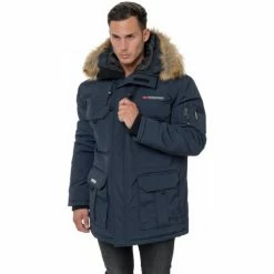 Geographical Norway Doudoune Alpes Manteaux Couleur Bleu marine