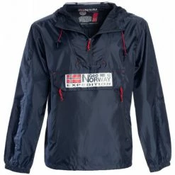 Geographical Norway Veste - parka - coupe-vent sport Choupa - résille - capuche Vestes Couleur Bleu marine