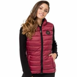 Geographical Norway Gilet sans manches Venus - capuche Manteaux Couleur Bordeau