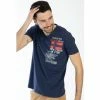 Geographical Norway T-shirt JIXI - col V - imprimé T-shirts & Polos Couleur Bleu marine -Geographical Norway Soldes 21799448 500 A