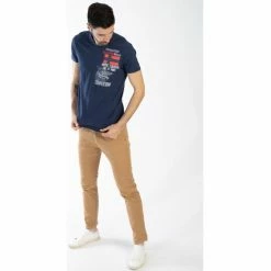 Geographical Norway T-shirt JIXI - col V - imprimé T-shirts & Polos Couleur Bleu marine -Geographical Norway Soldes 21799448 500 E