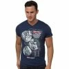 Geographical Norway T-shirt - col v T-shirts & Polos Couleur Bleu marine -Geographical Norway Soldes 21799493 500 A