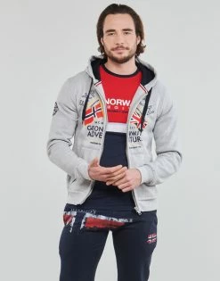 Geographical Norway FLEPTO Sweats & Polaires Couleur Gris mélangé