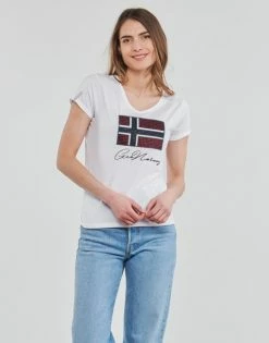 Geographical Norway JOISETTE T-shirts & Polos Couleur Blanc -Geographical Norway Soldes 21814373 500 B