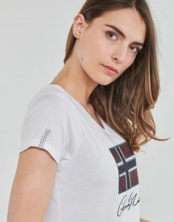 Geographical Norway JOISETTE T-shirts & Polos Couleur Blanc -Geographical Norway Soldes 21814373 500 E