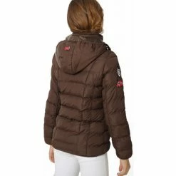 Geographical Norway Anorak Berechite - matelassé - capuche Manteaux Couleur Chocolat -Geographical Norway Soldes 21830321 500 C