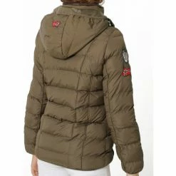 Geographical Norway Anorak Berechite - matelassé - capuche Manteaux Couleur Vert militaire -Geographical Norway Soldes 21830322 500 C
